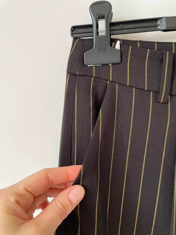 Pantalon noir rayures dorées Suncoo