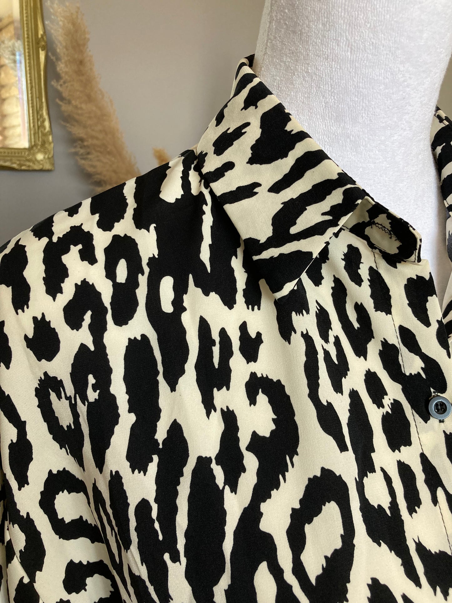 Robe chemise imprimé léopard
