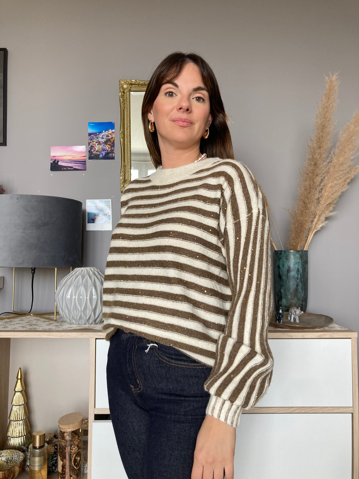 Pull à rayures brillant Eléna