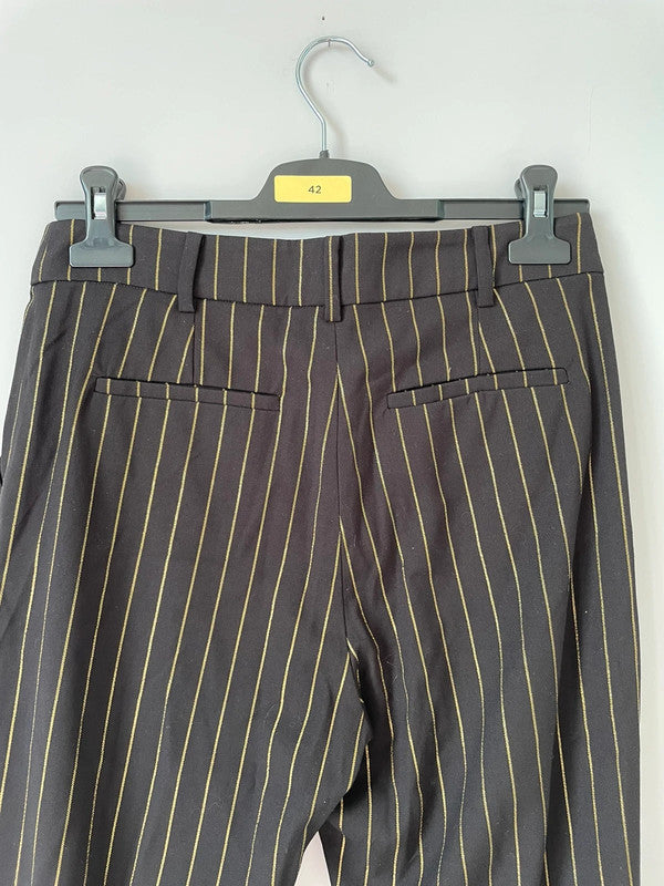 Pantalon noir rayures dorées Suncoo